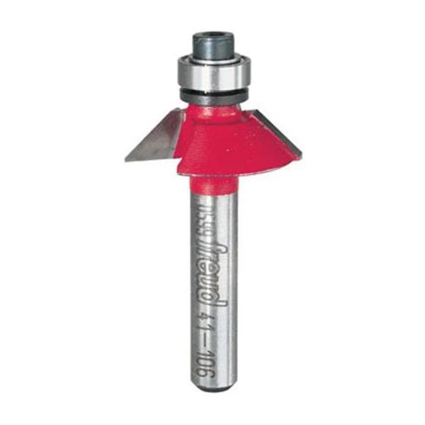 41-106 Bevel Trim Router Bit 1/4" SH 31-/32" D 1/4" CL 45 Degrees